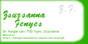 zsuzsanna fenyes business card